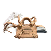 Balenciaga Beige Crocodile Embossed Calfskin Super Nano Neo Classic City Bag - Jiaxyk